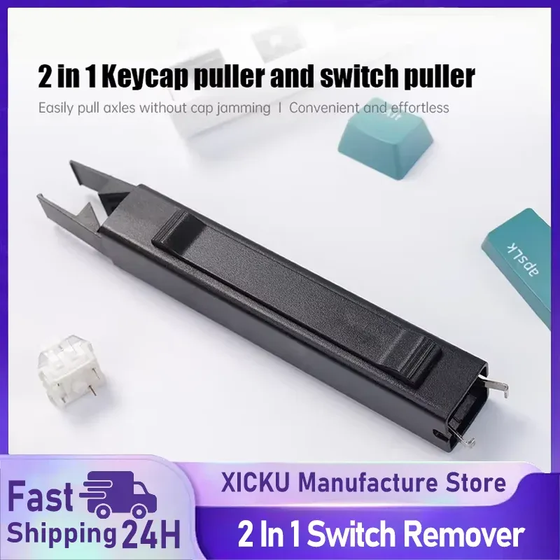 2-in-1-Schalterabzieher, Tastenkappen-Abzieher, Schlüsselschalter, Tastenkappen-Abzieher für mechanische Tastatur, Gaming-Tastatur, Schalter, DIY-Reinigungswerkzeug
