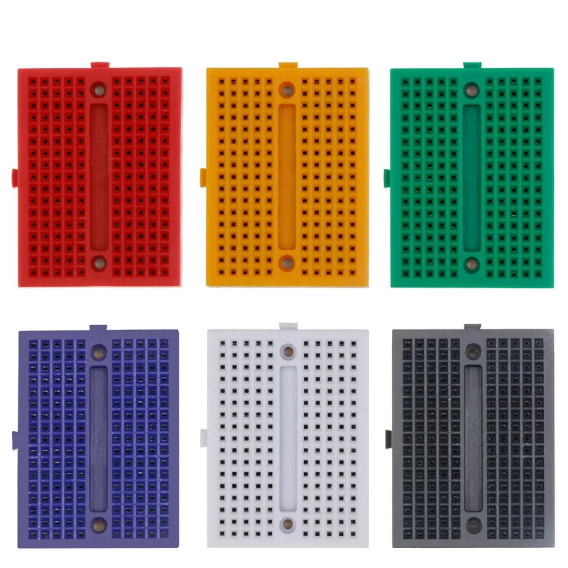 6-teiliges Mini-Breadboard-Set mit 170 Verbindungspunkten – lötfreies SYB-170 Prototyp-PCB-Breadboard für Arduino, Raspberry Pi und mehr