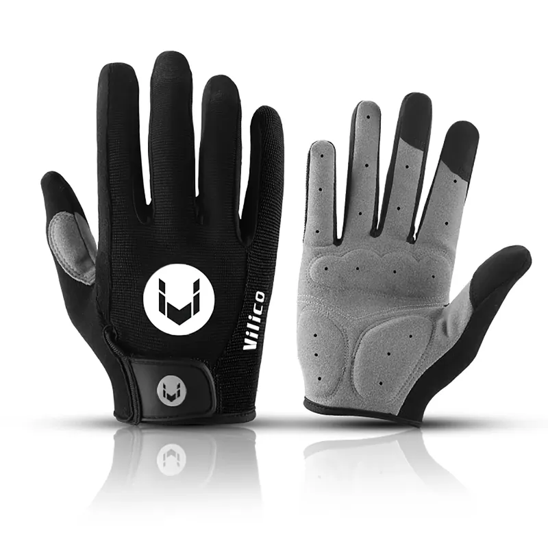 Radfahren Anti-slip Voll Finger Handschuhe MTB Fahrrad Handschuhe Pad Männer Frauen Atmungsaktive Anti-shock Sport Handschuhe