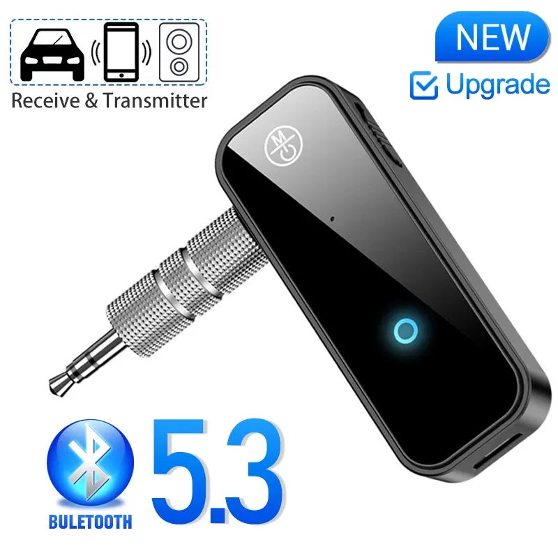 Neuer Bluetooth 5.3 Sender Empfänger 2 in 1 Wireless Adapter 3,5 mm Audio AUX Adapter für Car Audio Musik Aux Freisprech-Headset