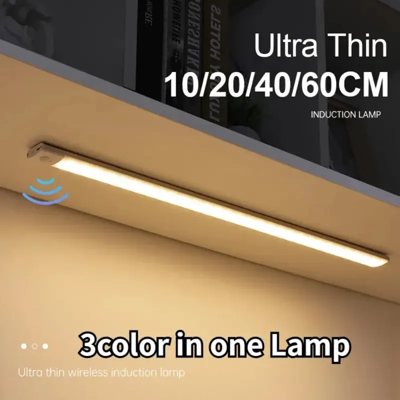 Schrank Lichter Bewegungs sensor LED Wireless USB unter ultra dünnem Nachtlicht für Küchen schrank Schlafzimmer Kleider schrank Innen beleuchtung