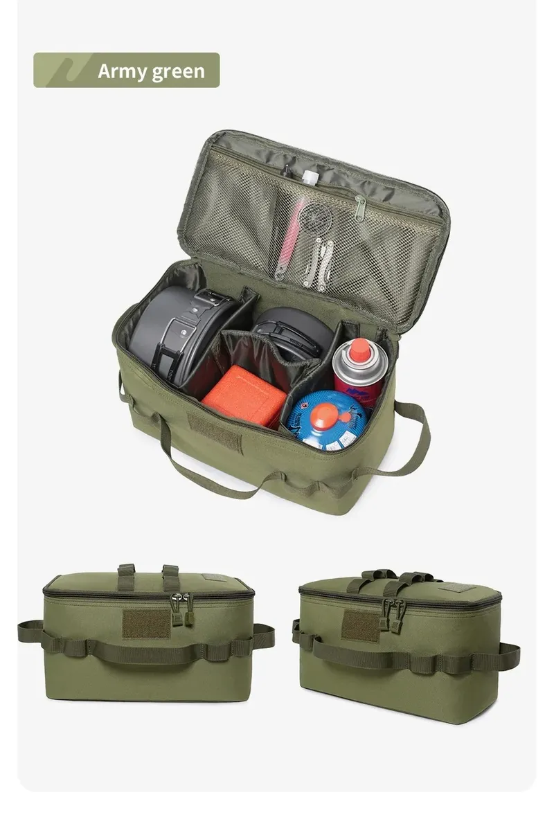 Outdoor Camping Gas Tank Lagerung Tasche Große Kapazität Boden Nagel Werkzeug Tasche Gas Kanister Picknick Kochgeschirr Utensilien Kit Tasche