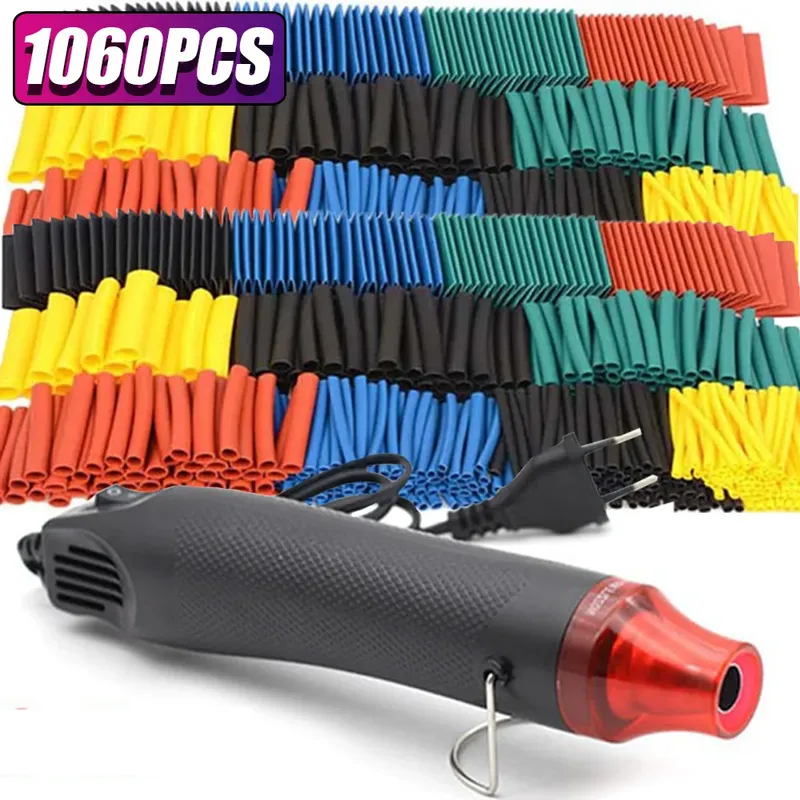 1060/530/127PCS Schrumpfschläuche kit 2:1 Schrumpf Draht Schrumpfen Wrap Draht Verbinden Abdeckung Kabel Reparatur schutz