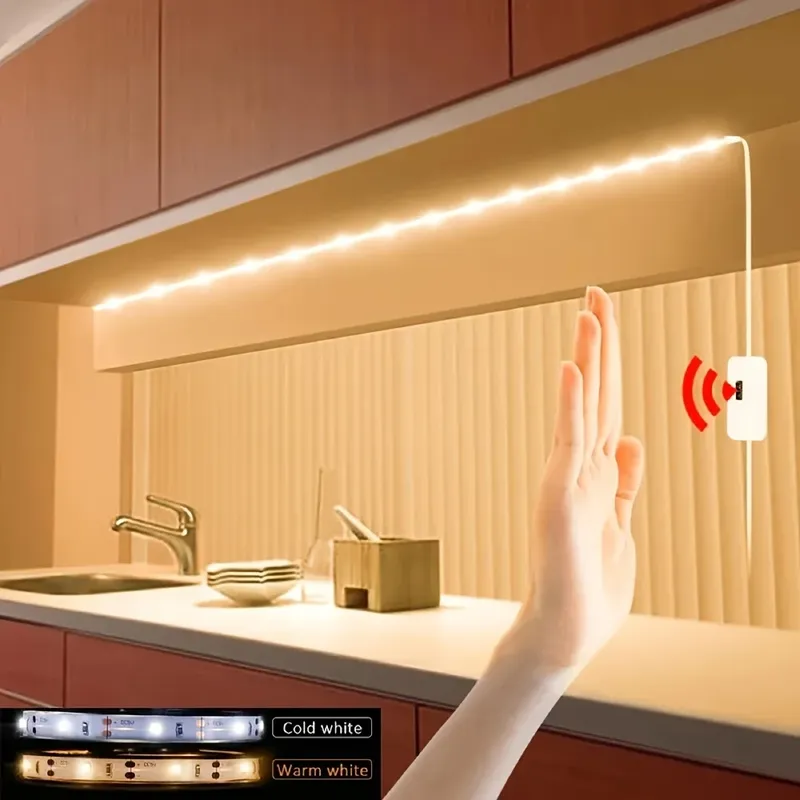 USB LED Streifen Lichter DC 5V Smart Dimmer Hand Scan Sensor Schalter Ein/Aus Steuerung Hintergrund beleuchtung Band TV Lampe Band Schlafzimmer Wohnkultur