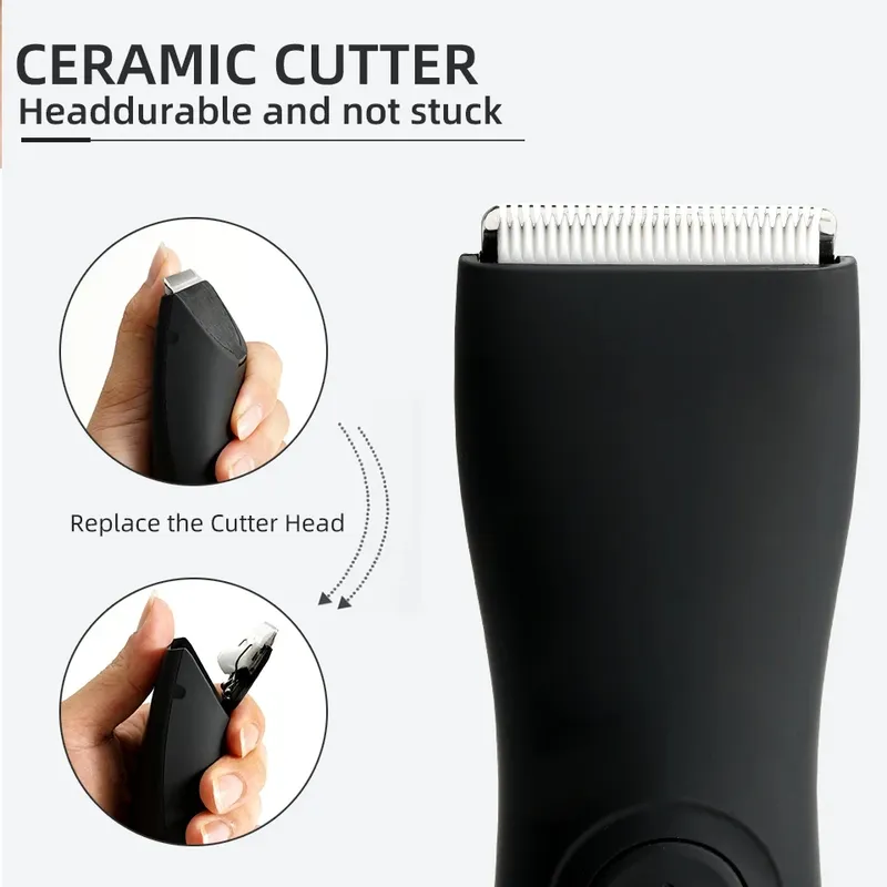 HOMEFISH Herren-Körperhaarschneider für Männer, Bälle, Frauen, Damenrasierer, Haarentfernungs-Trimmer, Leisten- und Körperrasierer, Groomer, Arm, Bartrasierer