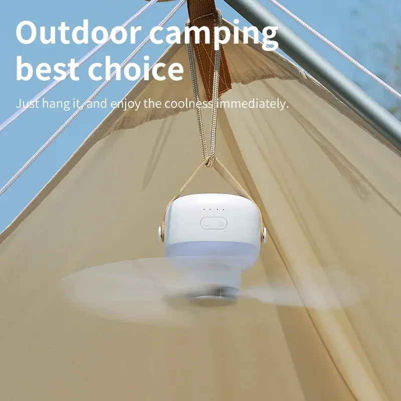 Tragbare Decken ventilatoren 7200mah Outdoor Camping Ventilator Zelt Ventilator Kühler wiederauf ladbare elektrische Lüfter Fernbedienung LED-Beleuchtung