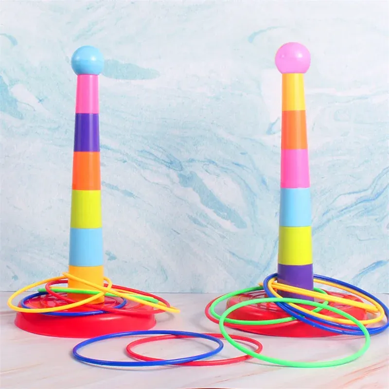 Kinder Werfen Kreis Spiel Ferrule Gestapelt Spielzeug Spaß Indoor Outdoor Eltern-kind-Interaktive Kreis Schichten Frühen Bildung Geschenk