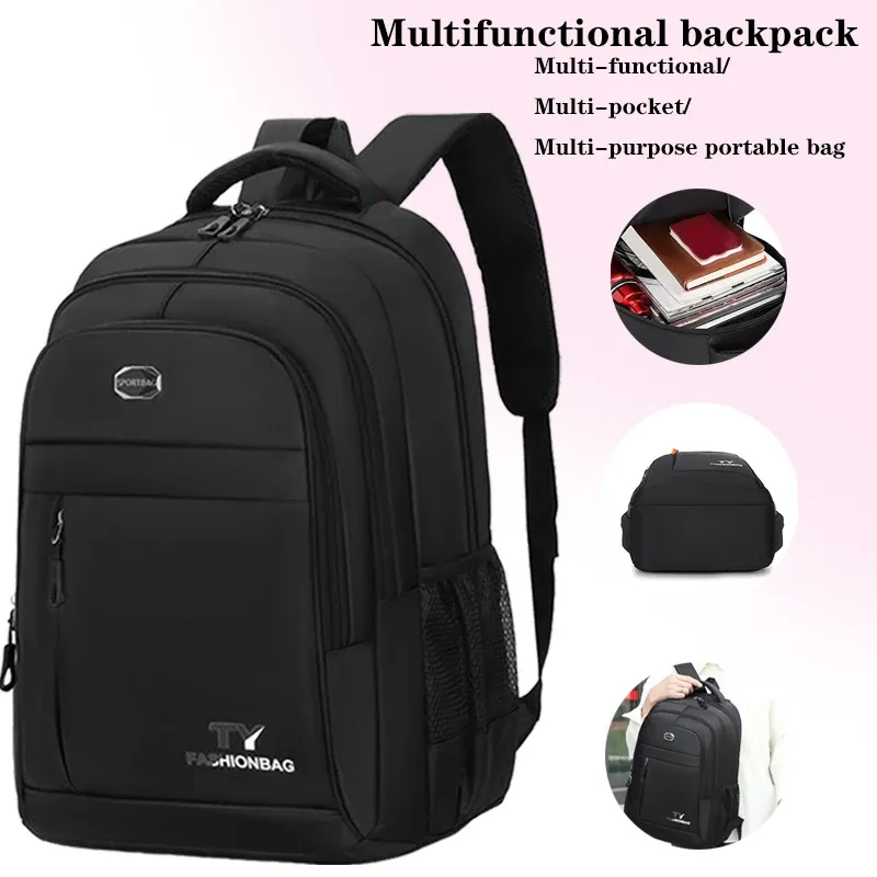 Rucksack im neutralen Stil, geeignet zum Pendeln, mit mehreren Reißverschlüssen für Geschäftsreisen, Geschäftsreisen, Doppelschulter-Rucksack