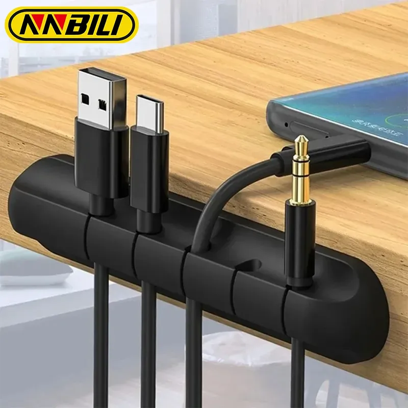 Nnbili Silikon USB Kabel Organizer Kabel wickler Desktop ordentlich Management Clips Kabel halter für Maus Kopfhörer Draht Organizer