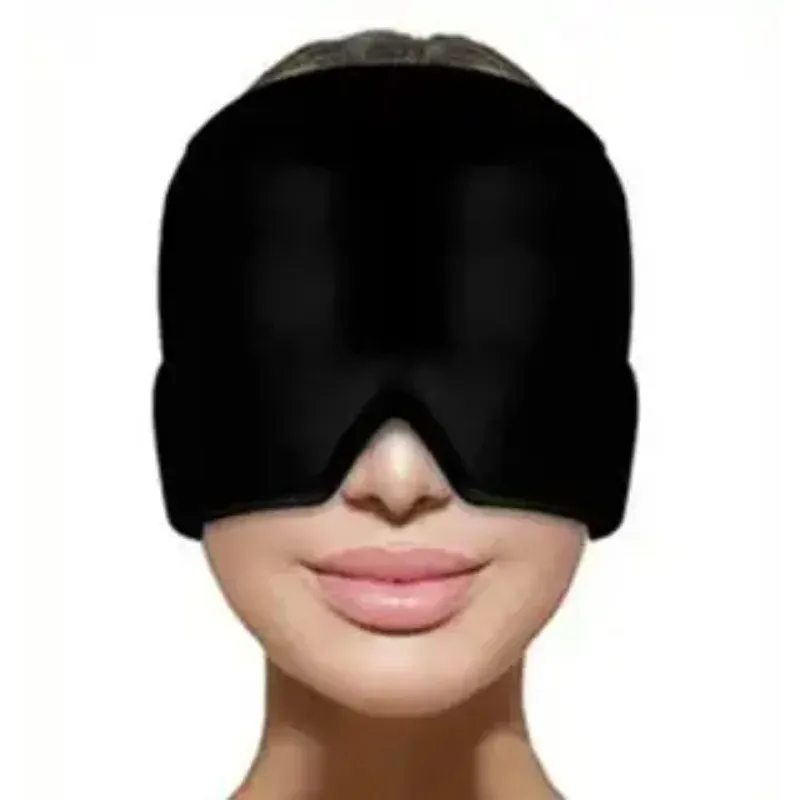 1 stücke Gel Kalt Heißer Kopf Eis Kappe Schwarz und Rosa Kopf Wrap Gesicht Maske Kopf Massage Schlaf Augen Maske gesundheits Werkzeug