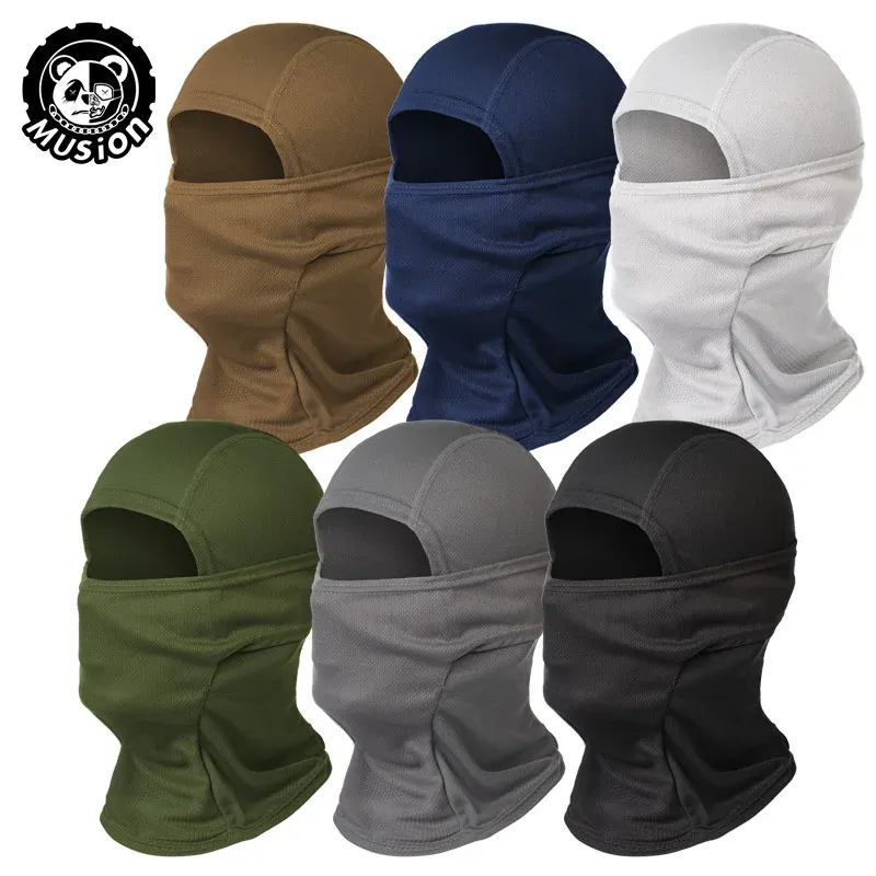 MusionTactical Sturmhaube Vollgesichtsmaske Schnelltrocknend Wandern Radfahren Camping Jagd AirsoftHood Cap Fahrrad Kopfbedeckung Sommer Männer Frauen