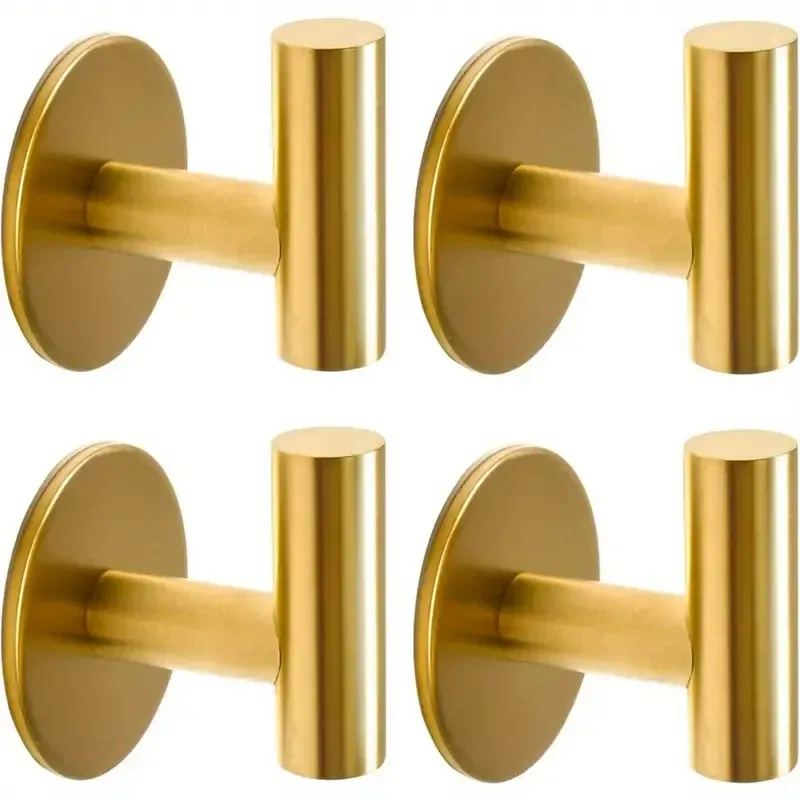 2/4PCS Klebstoff Wand Haken Edelstahl Robe Aufkleber Haken Handtuch Mantel Schlüssel Hosen Kleiderbügel Badezimmer Küche Lagerung zubehör