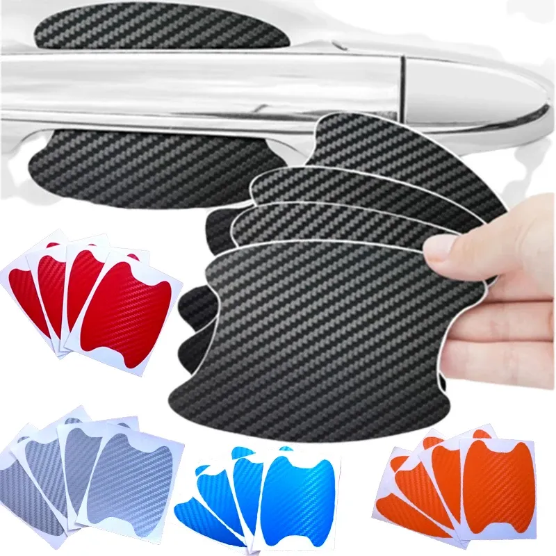 4pc Auto Türgriff Schüssel Scratch Schutz Aufkleber Universal Autos Türgriff Carbon Faser Schutz Außen Zubehör