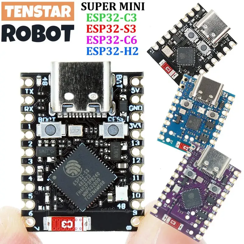TENSTAR ESP32-S3 ESP32-C3 ESP32-H2 ESP32-C6 Entwicklungsboard WiFi Bluetooth Modul Single-Core SupmerMini XIAO