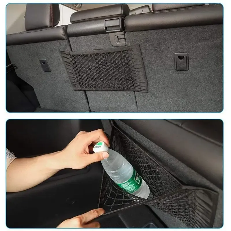 Auto Stamm Mesh Organizer Universal Klettverschluss Lagerung Tasche Fahrzeug Elastische Lagerung Tasche Automotive Mesh Innen Zubehör