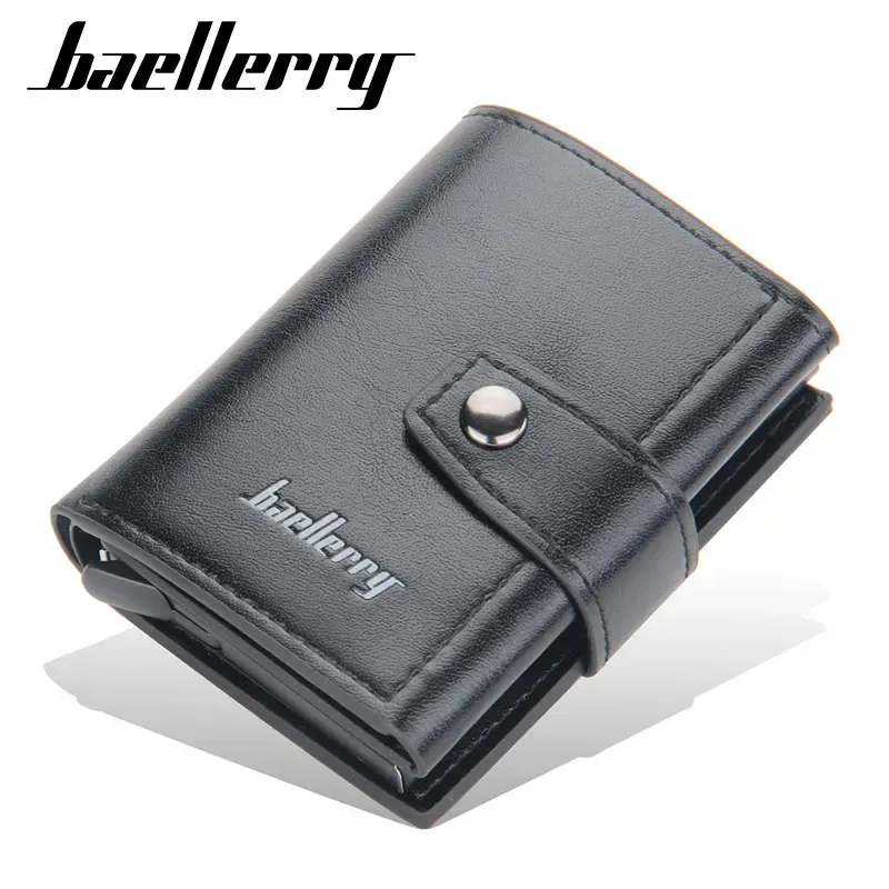 Neue RFID Männer Karte Brieftaschen Haspe Kleine Karte Brieftaschen Schlank Mini männer Brieftasche Hohe Qualität Karte Clip Foto halter Kurze Männliche Geldbörsen