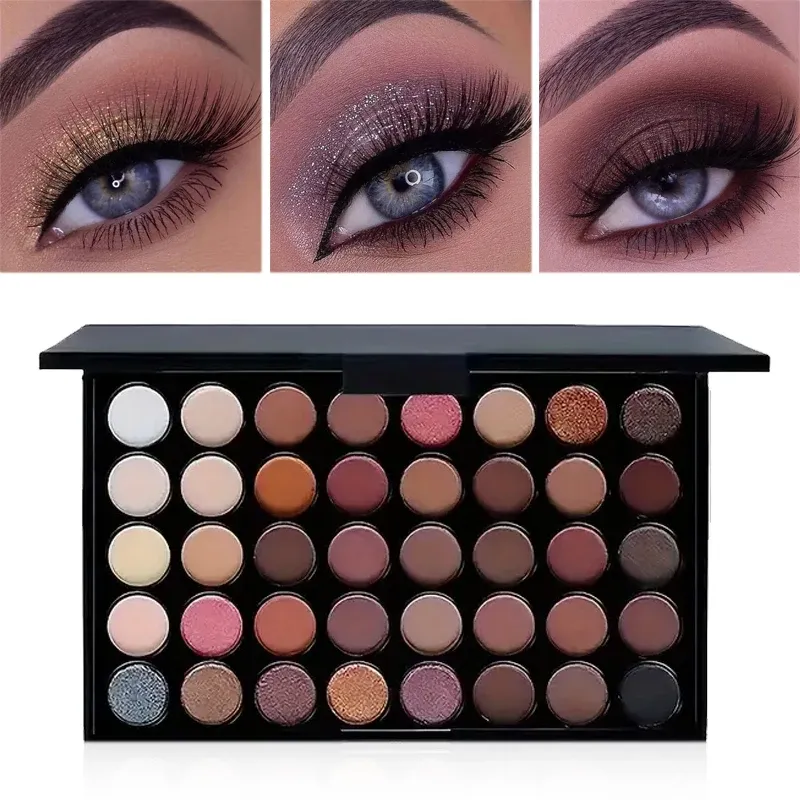 40 Farben Glitzer Lidschatten Palette matt wasserdicht langlebige gepresste Puder Kosmetik Kit Mode Frauen Augen Make-up Palette
