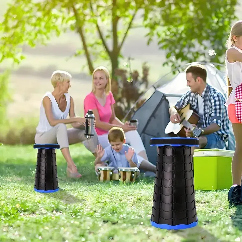 Tragbarer erweiterbarer Hocker für Outdoor-Aktivitäten, leichter Klapphocker für Reisen, Angeln und Wandern, Outdoor-Camping