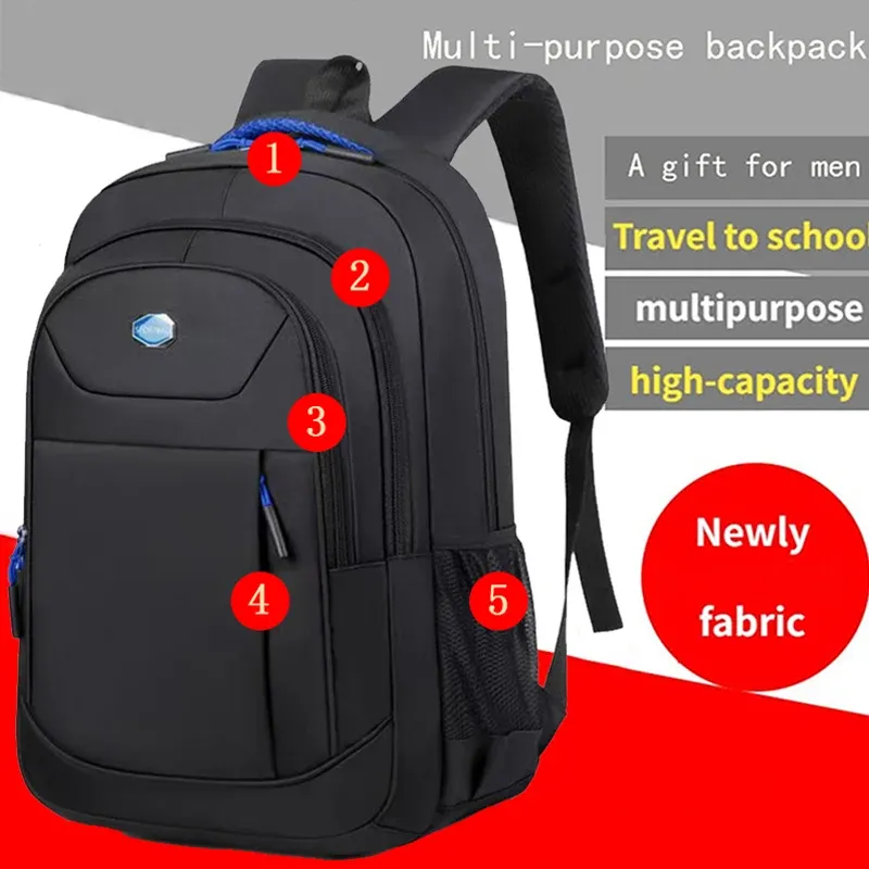 Doppelschulter-Rucksack für Herren und Damen – einfarbig – Geschäftsreisen, Geschäftsreisen, Pendeln, Freizeitgebrauch