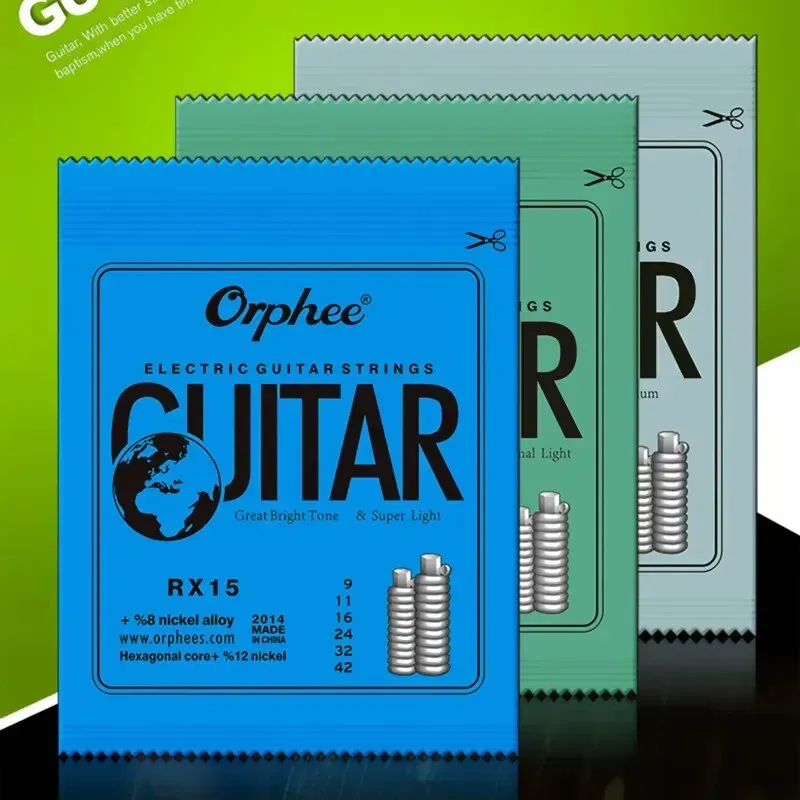 Orphee RX15 17 19 E-Gitarrensaiten, Nickellegierung, superleichte Spannung, Musikinstrumente-Zubehör