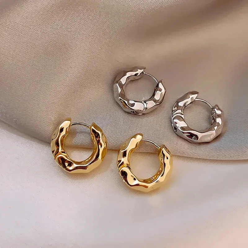 Mariasz Minimalistische Neue Heiße Verkauf Trendy Überzogene Gold Farbe Kreis Ohrringe für Frauen Ohr Hoop Ohrring Klassischen Schmuck
