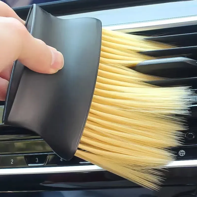 Auto innen fegen staub weichen pinsel auto waschen werkzeug artefakt auto innen lücke staub pinsel luftauslass reinigung pinsel