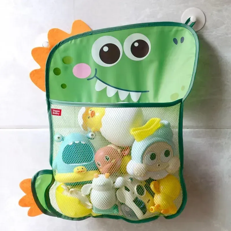 Dinosaurier Tier Baby Bad Spielzeug Organizer Kinder Ordentlich Lagerung Saug Badezimmer Badewanne Puppe Hängen Tasche Korb Mesh Tasche Wasser Spielzeug