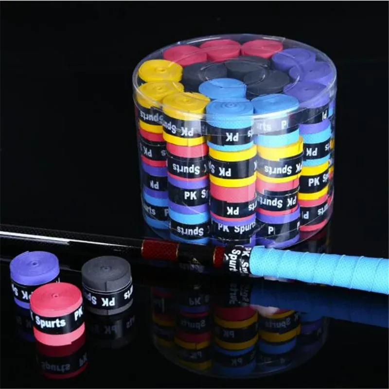 60Pcs Tennis Over Tennis Schläger PU Anti-skid Schweißband Absorbiert Wrap Wasserhähne Angelruten Badminton Griffe Over Band