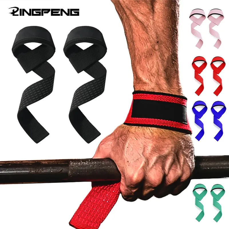 Handgelenkschlaufen für Gewichtheben, Krafttraining, verstellbar, rutschfest, für Fitnessstudio, Fitness, Hebegurt, Handgelenkstütze, Griffband