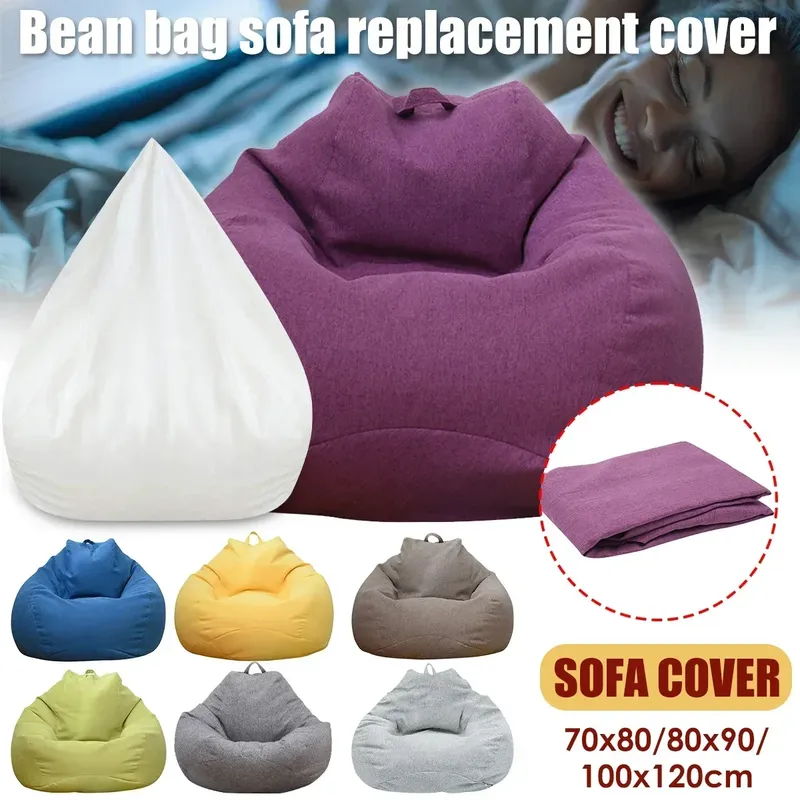 OTAUTAU Großer Sitzsack-Sofabezug ohne Füllung, fauler Ecksitz, Sitzsack, Couch hat Ersatz-Sofa-Innenfutter zum Verkauf