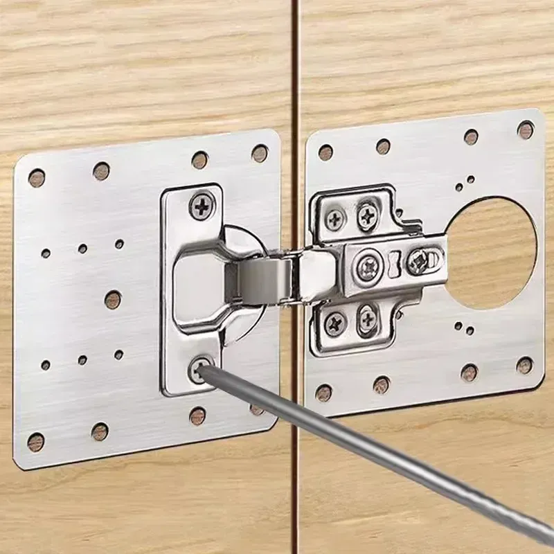 Schrank Scharnier Reparatur platte Kit Küchen schrank Tür Scharnier Montage platte mit Löchern flache Befestigungs strebe Halterungen Haushalts werkzeuge