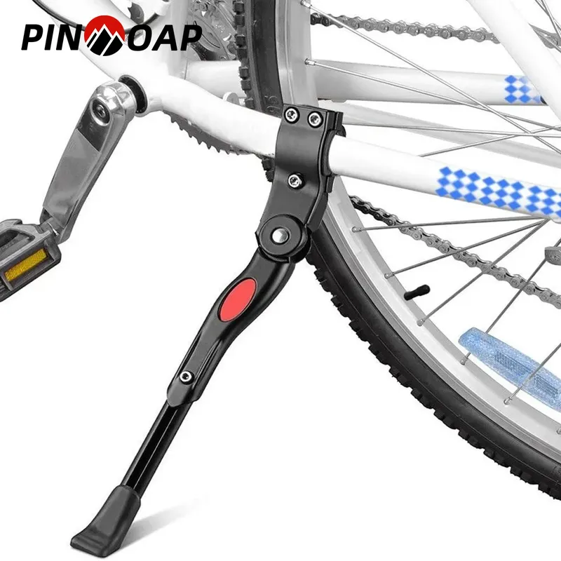 Einstellbare Fahrrad Ständer Mountainbike Kick Ständer BMX MTB Seite Ständer Schwarz Fahrrad Aluminium Hinten Kick Fahrrad Zubehör