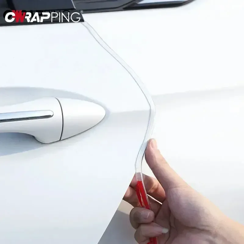 5M Auto Tür Rand Dichtung Streifen Transparent PVC Scratch Protector Streifen Anti-kollision Aufkleber Tür Anti-scratch auto Zubehör