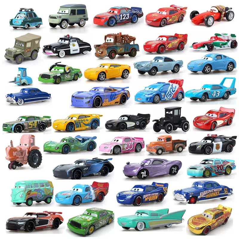 Disney Pixar Cars 2 Spielzeug Lightning Mcqueen Original Mini-Rennwagen 1 3 Dinoco Racers Collection Druckguss-Metallmodell Kindergeschenk