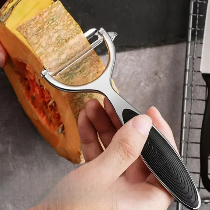 Zackierte Klinge/Schäler mit flacher Kante, Kartoffelschäler, Hobelmesser, Wassermelone/Melonenreibe, Küchen-Mehrzweckwerkzeug ​