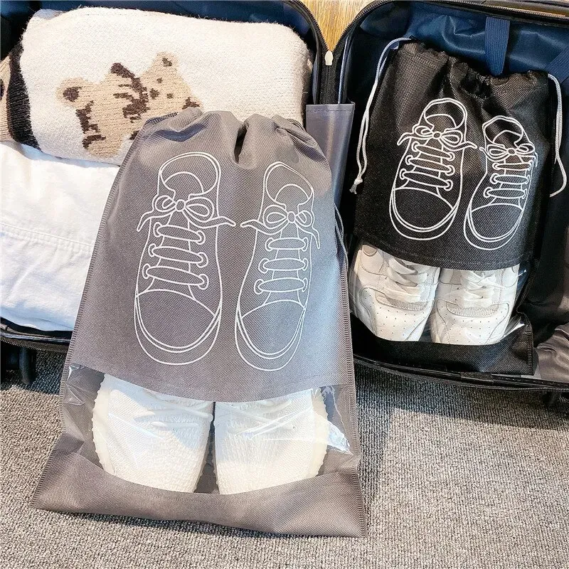 5/10 Stück Schuhe Aufbewahrung tasche Schrank Organizer nicht gewebte Reise tragbare Tasche wasserdichte Tasche Kleidung klass ifi ziert ziehen Hänge tasche