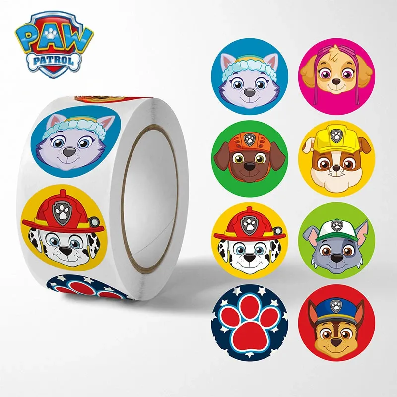 Neue 500PCS Paw Patrol kinder Cartoon Aufkleber Nette Kinder Schreibwaren Schule Lehrer Liefert Belohnung Aufkleber Spielzeug Geschenk