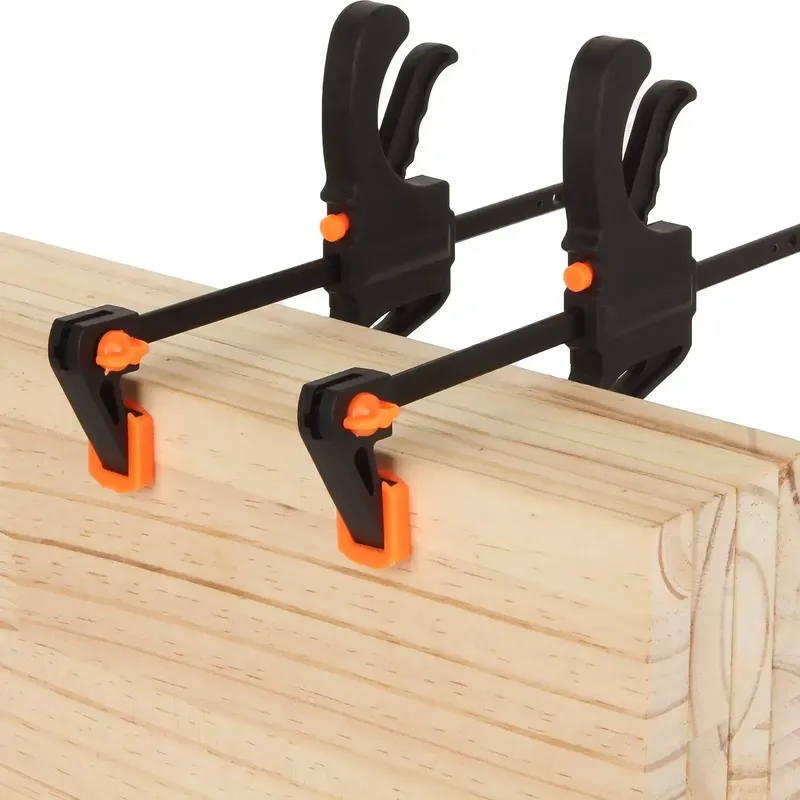 5/2 Stück Holzbearbeitungs-Arbeitsstangenklemme – 10,2 cm harter, schneller Ratschen-Entriegelungsclip, spezielles Handwerkzeug für die Tischlerei