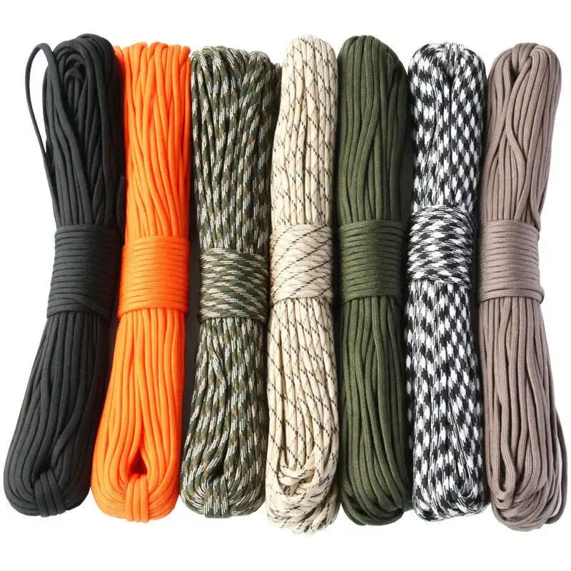9-adriges 650lb Paracord 5/15/31m Durchmesser 4mm Militärisches taktisches Überlebens-Fallschirmseil für DIY-Herstellung Lanyard Armband Hundehalsband Zelt
