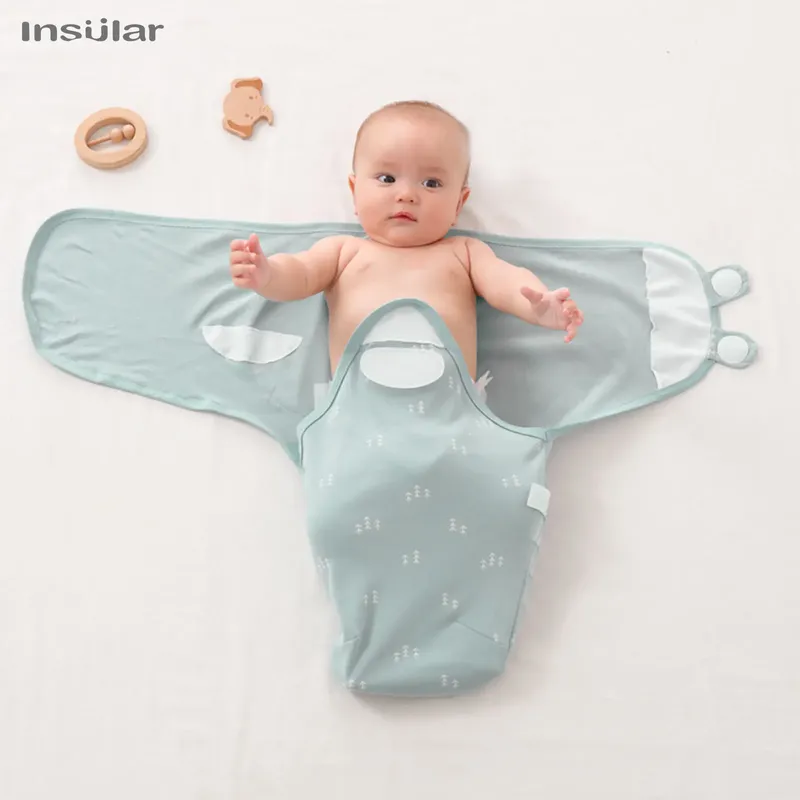INSULAR Neue Sommer Dicke Swaddle 100% Baumwolle Neugeborenen Taschen Verpackung Baby Schlaf Sack Windel Kokon Für Neugeborene Taschen 1pc