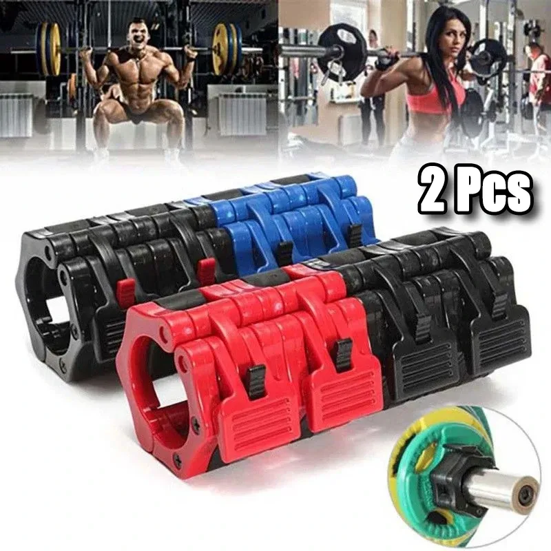 2 Stück 25/50 mm Langhantelklemmen mit Schnellverschluss, Spin-Lock-Langhantelkragen, Gewichtsstangen-Clips für Gewichtheben und Krafttraining