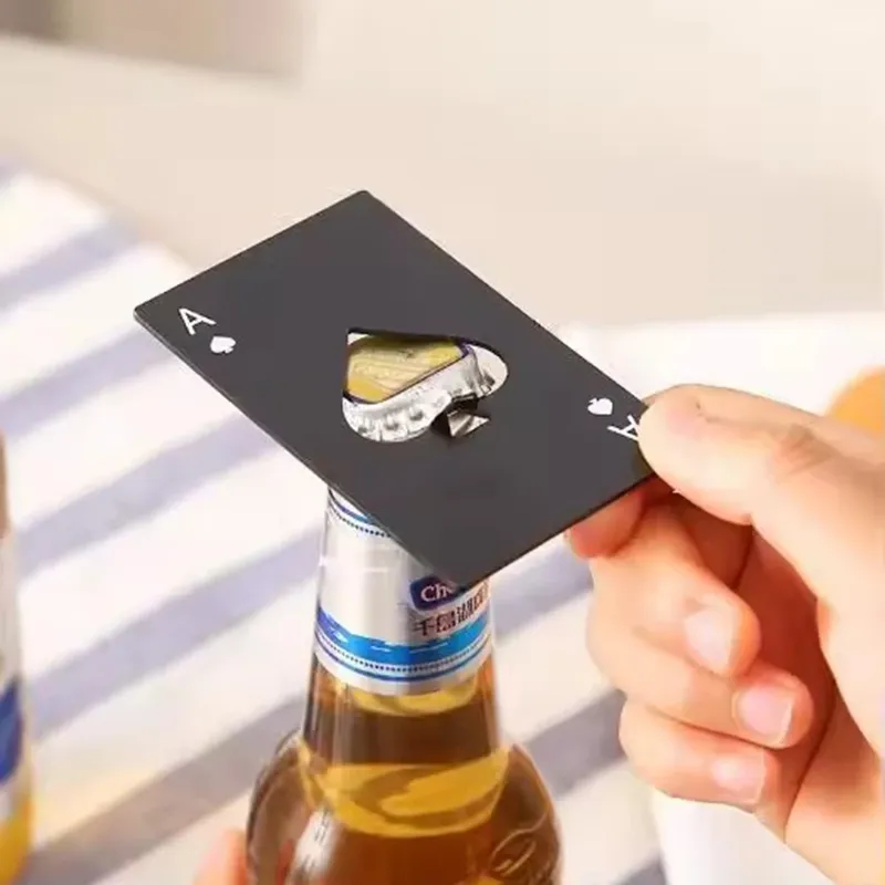 Edelstahl Spades A Winemaker Flaschenöffner Spielkarten Flaschenöffner Kreditkarte Bier Flaschenöffner
