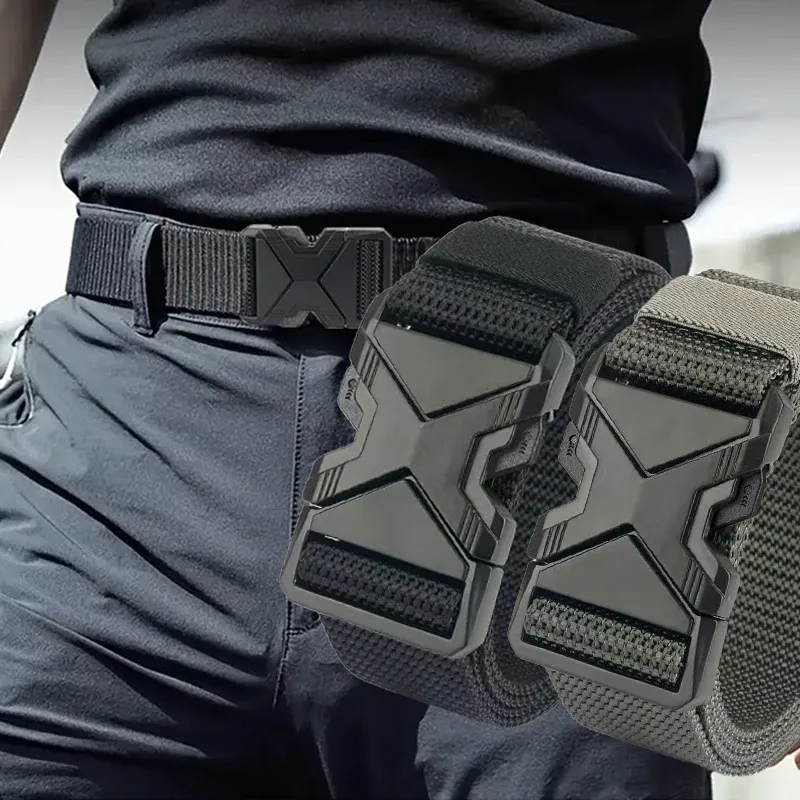 Der neue Herren-Gürtel mit 125 cm Schnalle, Nylon, geflochten, leicht, atmungsaktiv, für den täglichen Pendler
