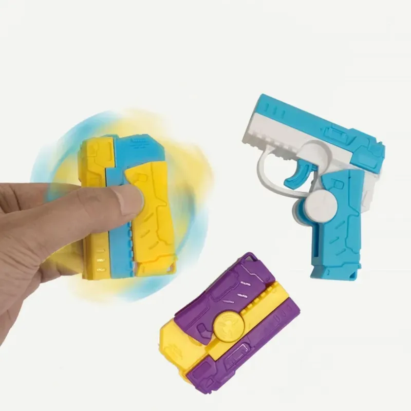 Neue Ankunft Fidget Spinner Gun Transforming Automatische Rebound Mini Gun Spielzeug Büro Zappeln Spielzeug Kreative Erwachsene Stress Relief Spielzeug