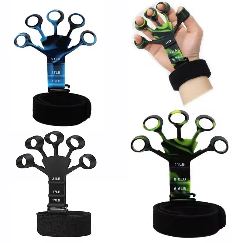 Finger Trainer Fünf Finger Rehabilitation Gerät Handgelenk Therapie Werkzeug Silikon Grip Kraft Enhancer Hand Grip Extender