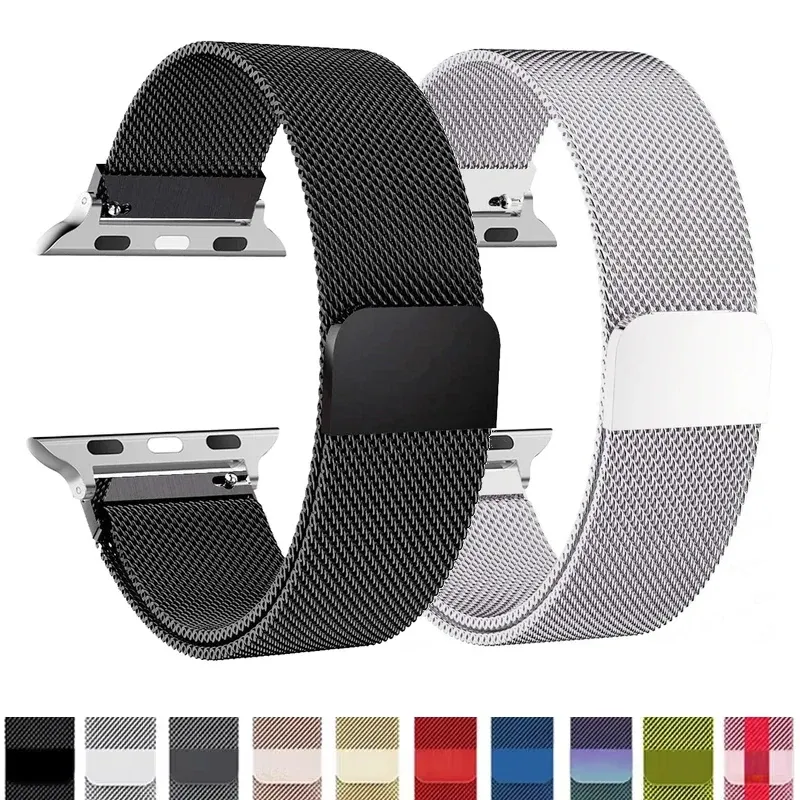 Metallband für Apple Watch Armband 49 mm 46 mm 42 mm 45 mm 44 mm 41 mm 40 mm Milanese Loop Armband für iWatch 11 10 9 8 7 6 5 4 SE Ultra