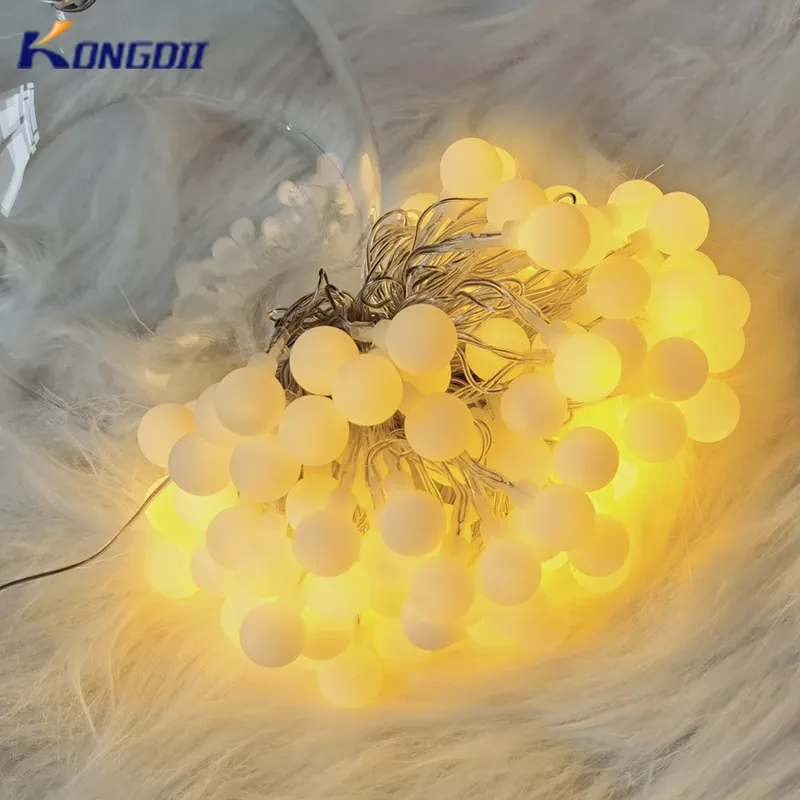 13M Ball LED Lichterketten Outdoor Ball Kette Lichter Girlande Lampen Birne Lichterkette Party Hause Hochzeit Garten Weihnachten decor