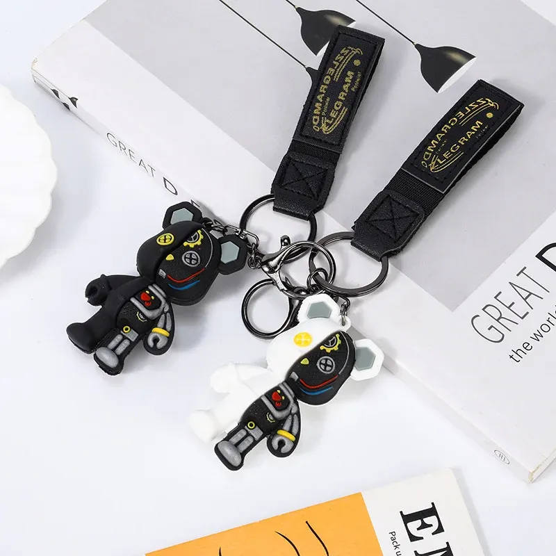 Einfacher mechanischer Bär, süßer Schlüsselanhänger, Tasche, personalisierbar, kleiner Anhänger, Zubehör, Schlüsselanhänger, dekorative Geschenke