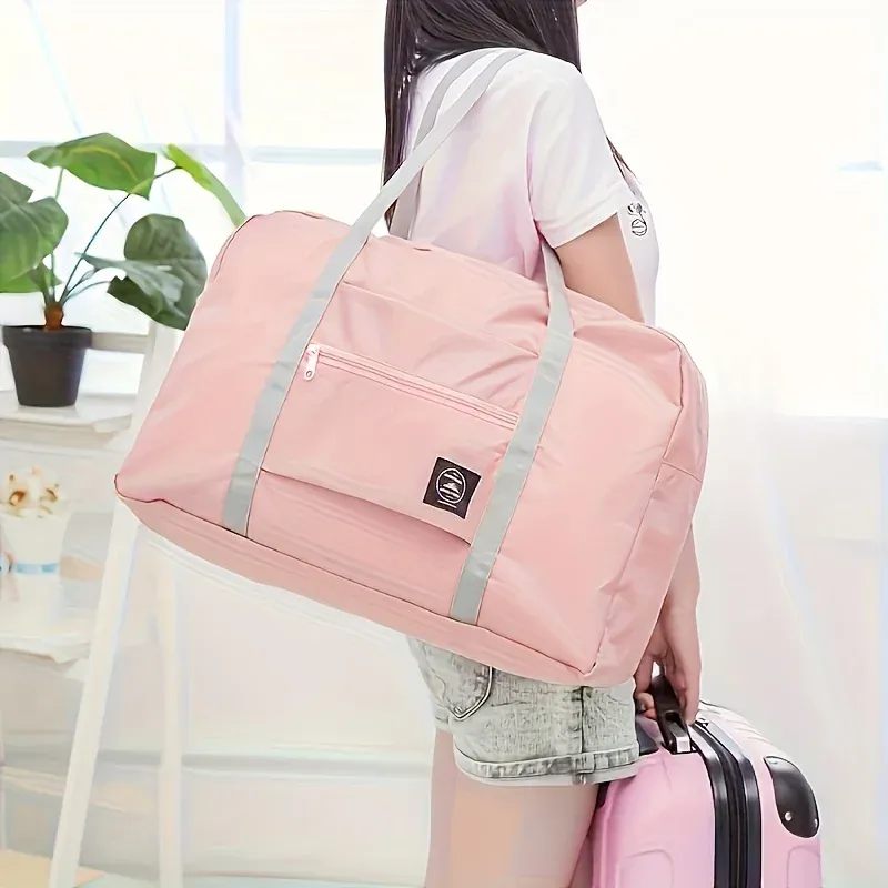 Faltbare Reisetasche für Flugzeuge, Handgepäcktasche für Damen und Mädchen, leicht, großes Fassungsvermögen, Sport, Wochenendausflug über Nacht