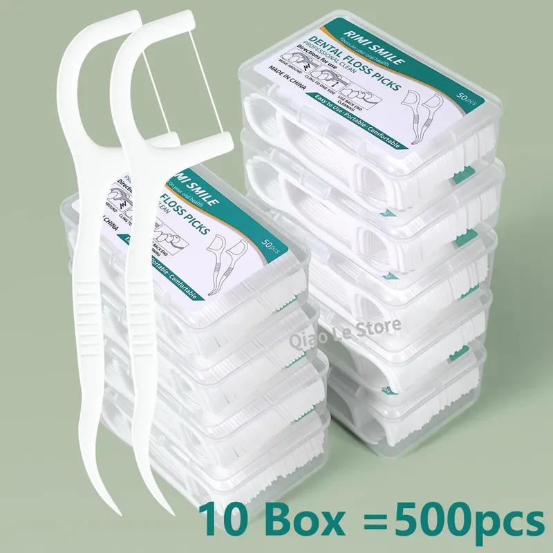 1/2/5/10 Box Tragbare Einweg Zahnseide Kunststoff Zahnstocher Hochspannung Zahnseide Stick Zahnseide Box ﻿ Mundpflege